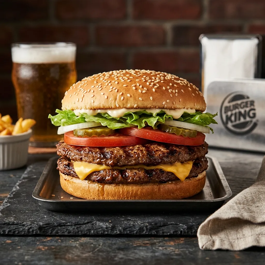 Burger King Double Whopper, flame-grilled burger
