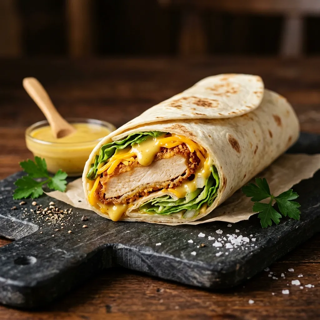 Burger King Honey Mustard Royal Crispy Wrap, chicken item
