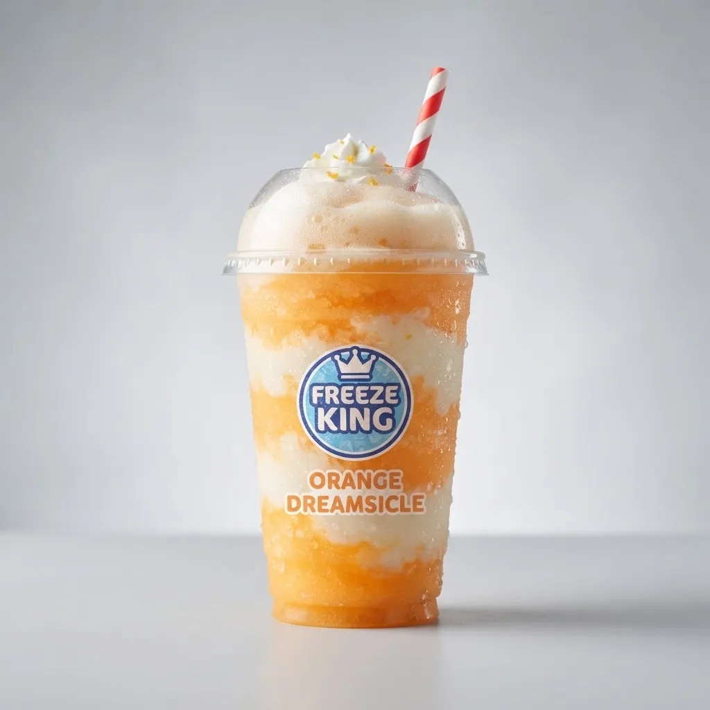 Burger King Orange Dreamsicle Freezee King, drink