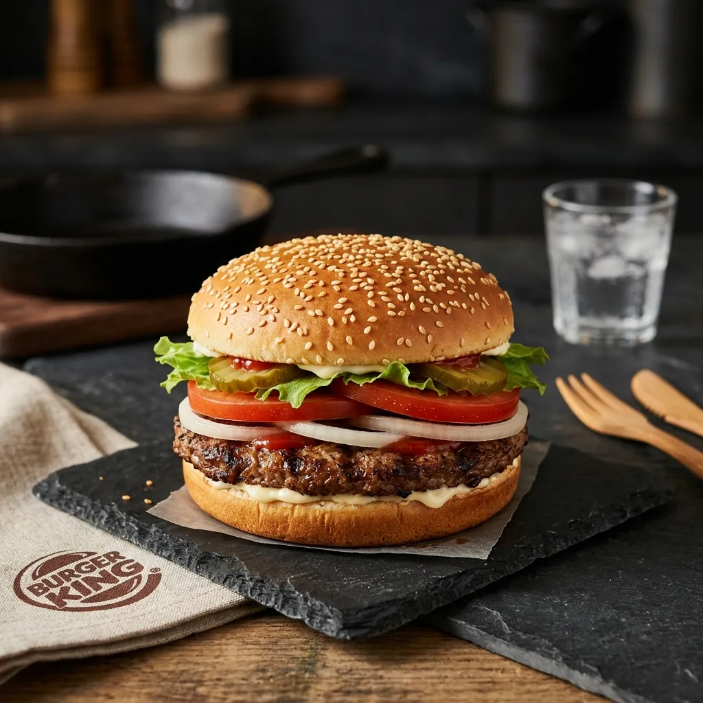 Burger King Whopper Jr., flame-grilled burger